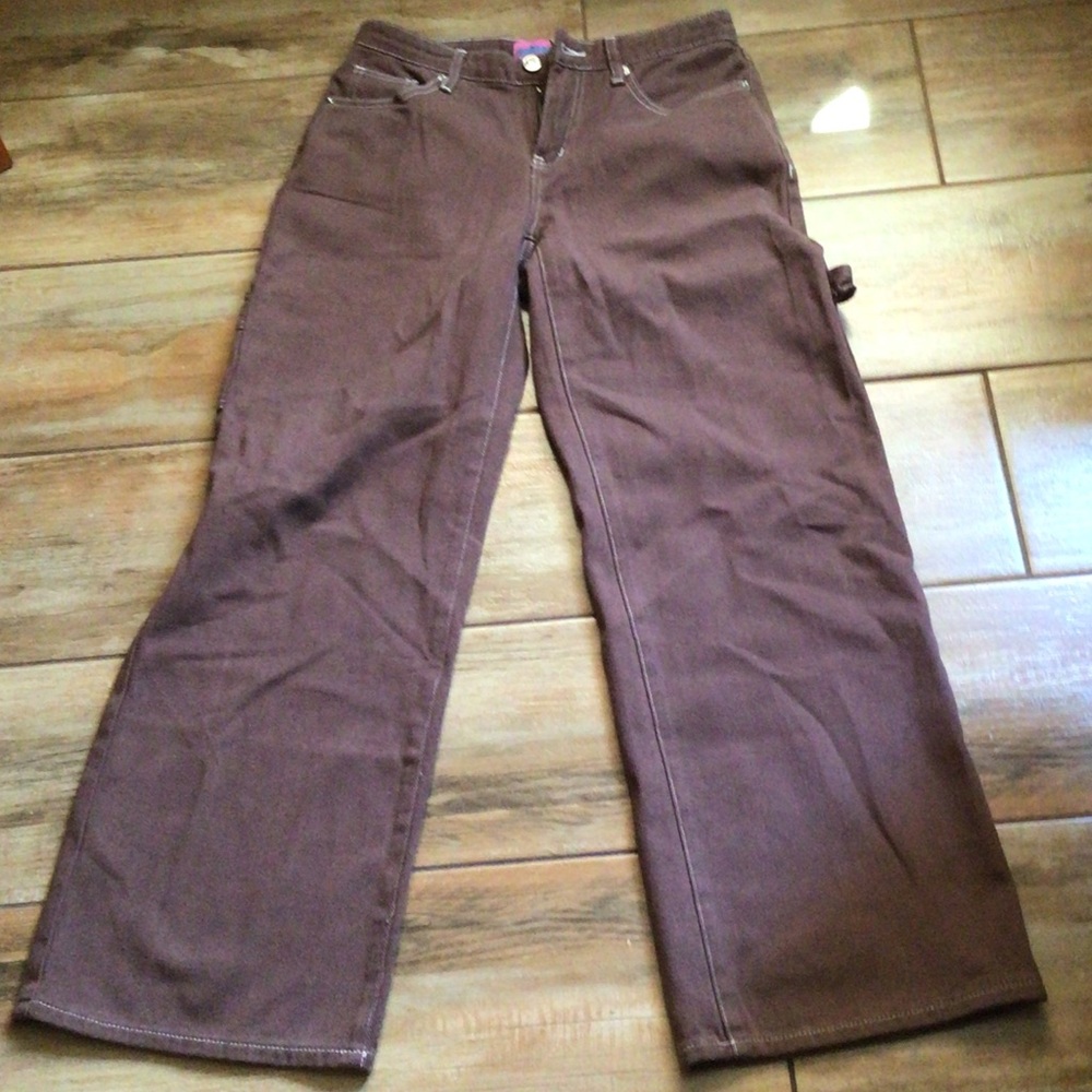 Edikted Women's Brown Wide-Leg Jeans